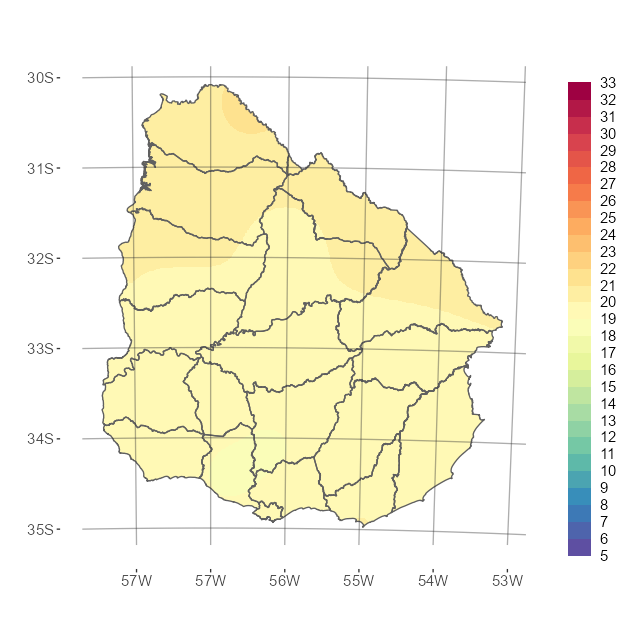 Temperatura Media Marzo 2022