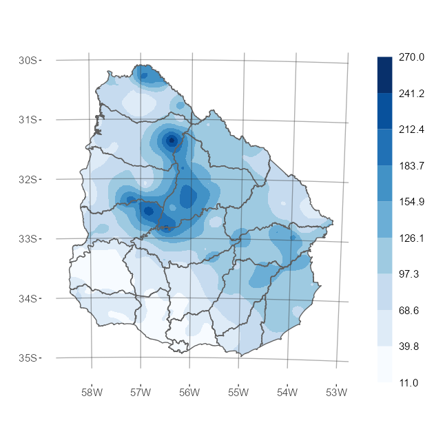 Interpolado de la precipitación acumulada del mes de mayo de 2026